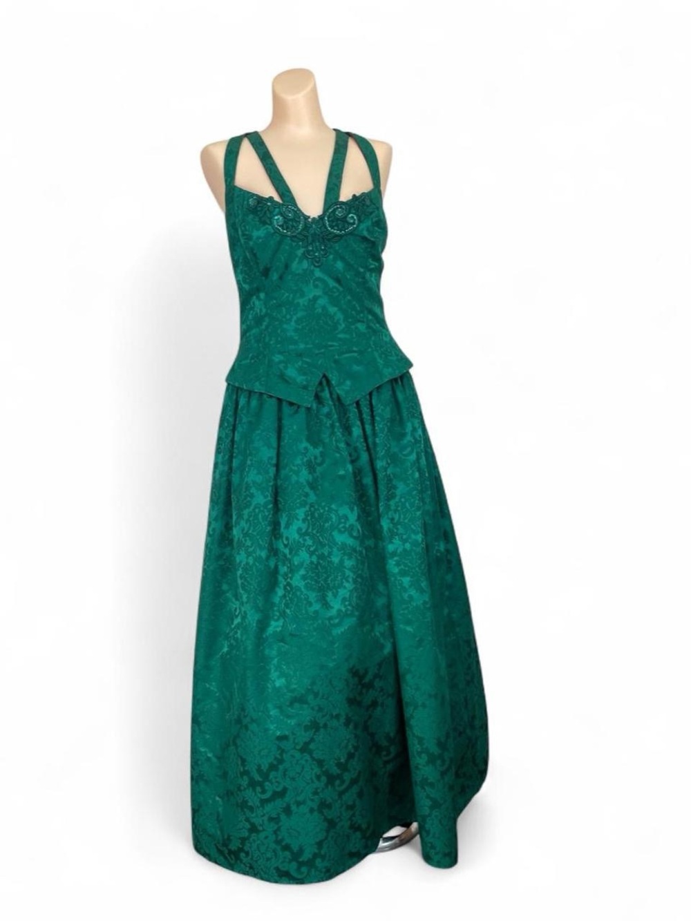 Jessica McClintock Gunne Sax Dark Green Sleeveless Gown